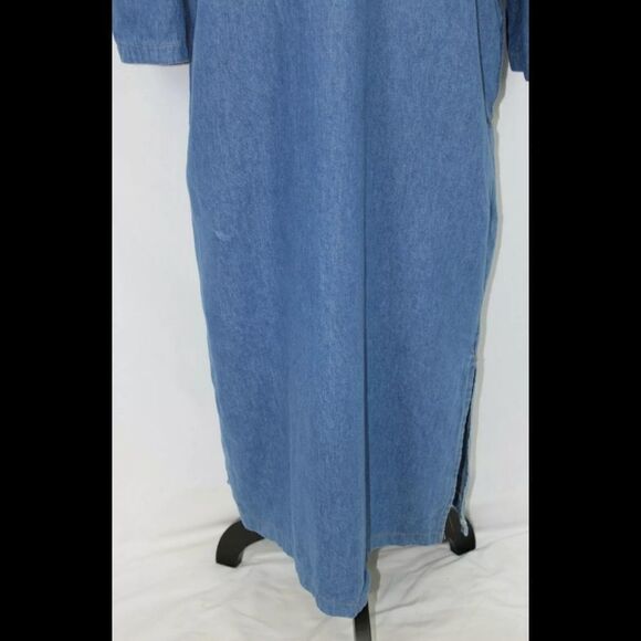 COLDWATER CREEK SIZE M TURTLE NECK CHAMBRAY DENIM - Picture 3 of 8